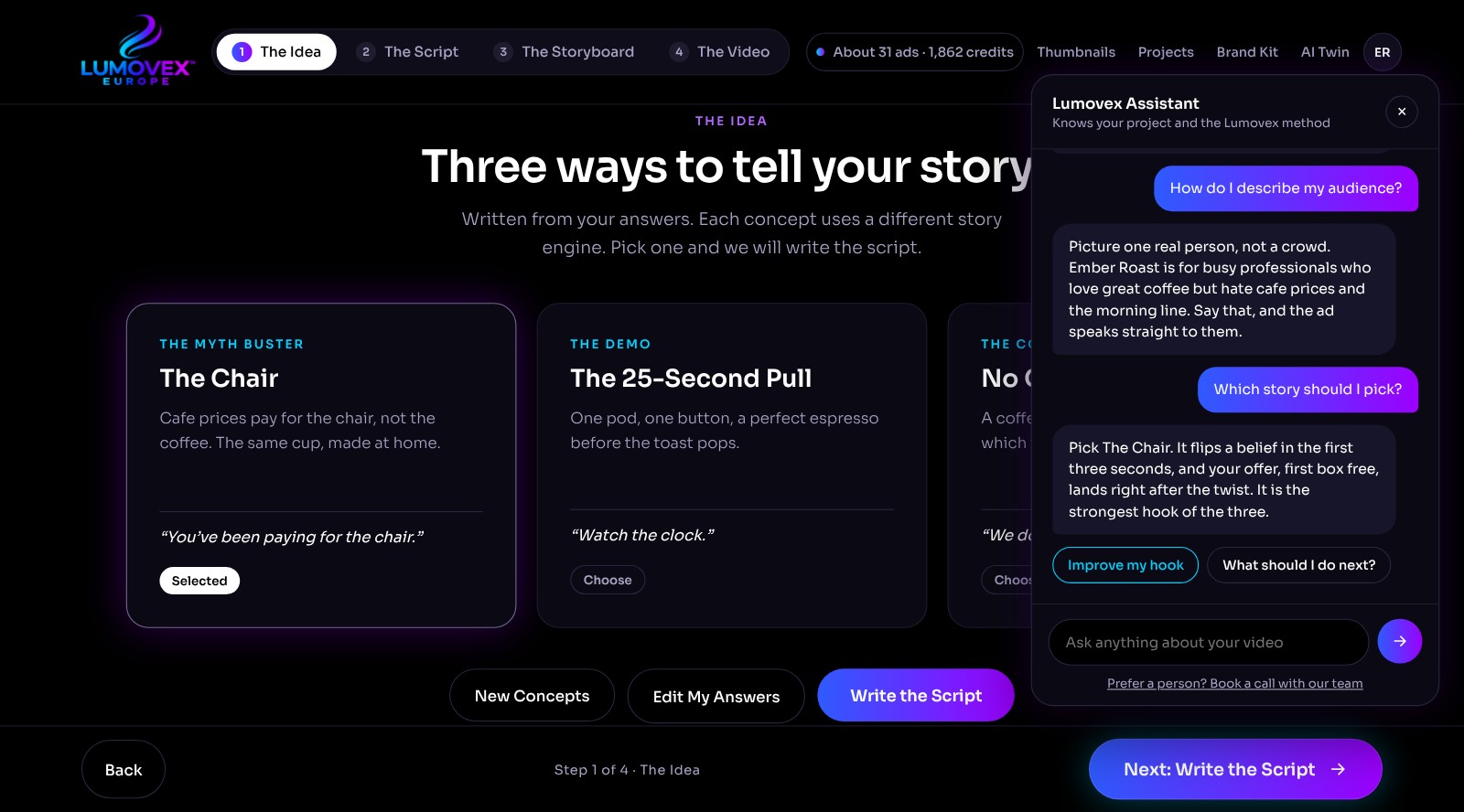 Ask Lumovex assistant answering questions